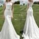 2017 Lace Mermaid Wedding Dresses Cap Sleeve Bateau Neck Beaded Sash Button Illusion Back Bridal Gowns Tiered Appliqued Wedding Gowns Dress Lace Luxury Illusion Online with $162.29/Piece on Hjklp88's Store 