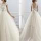 Perfect 2017 New Cap Sleeve Jewel Neck A-Line Wedding Dresses Illusion Tulle Appliques Lace Vintage Wedding Dress Beaded Sash Bridal Gowns Lace Luxury Illusion Online with $154.29/Piece on Hjklp88's Store 