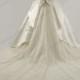 Strapless satin princess ball gown wedding dress