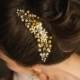 bridal hair comb gold bridal comb swarovski pearl comb bridal headpiece wedding hair comb hair accessories bridal hairpiece bridal hair comb