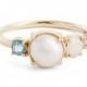 MOCIUN Pearl, Opal, Aquamarine & Diamond Ring