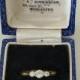 Art Deco Antique 1920's diamond trilogy engagement ring