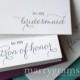 To My Bridesmaid Card - Matron of Honor, Maid, Junior, Flower Girl, House Party, Bridesman, Man of Honor, Groomsman Card - CS01 Single