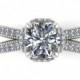 Engagement Diamond Ring, Wedding and Proposal Rings, Disney Princess Snow White Ring, White Sapphire and Diamonds