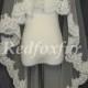 Fingertip Length Wedding Veil Single Tier Veil Edged With Alencon Lace Bridal Veil