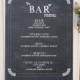 Bar Menu / Wedding Bar Sign / Cocktail Signature Drinks Menu / Chalkboard Bar Poster by Mint Imprint / CUSTOMISED Printable Wedding Sign