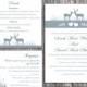 DIY Wedding Invitation Template Set Editable Word File Download Printable Reindeer Invitation Gray Wedding Invitation Blue Invitations