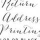 Return Address Printing - Add-On - Black or Color Ink - Envelope Printing Service