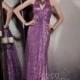 Stylish Sheath-Column Halter Floor Length Sequin Evening Dress with Sashes COZF14036 - Top Designer Wedding Online-Shop