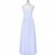 Lavender Azazie Raquel - V Neck Chiffon Floor Length Illusion Dress - The Various Bridesmaids Store