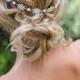 Vintage Style Bridal Hair Chain Comb, Hair Wrap, Grecian Headpiece, Draped Hair Comb, Floral Wedding Hair Comb, Hair Wreath - 'HELENA'