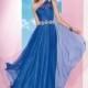 2017 Graceful Prom Dress One Shoulder With Tulle Beaded Flower Waistband Long Flowing Chiffon online In Canada Prom Dress Prices - dressosity.com