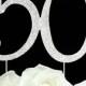 Number 30 40 50 Rhinestone Cake topper 40th Birthday Vow renewal 40th anniversary cake decoration Bling