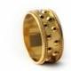 18k gold wedding band, Unique wedding ring, custom wedding ring for the bride, dot ring, balls ring, balls wedding ring