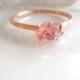 Natural Pink Peach Sapphire Ring, Raw Sapphire Ring, Alternative Stone Engagement Ring, Choose Your Own Stone, 14k Gold Ring Made To Order