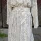 Sale 20% off/Vintage beauty 80 s cotton dress,size M/bridal/wedding/rustic/ unique,ecofriendly, to Wear dress BASKET/Boho/Hippie