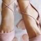 Dani Dusty Rose Suede Lace-Up Heels
