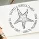 Starfish Self Inking Return Address Stamp, Personalized Stamp, Custom Stamp, Destination Wedding Stamp, Beach Wedding, Bridal Shower