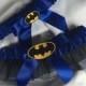 Batman Wedding Bridal Garter Set- Royal Blue