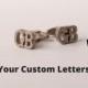 Personalized Cufflinks // Custom Cufflinks // Wedding Cufflinks // 3D Printed Metal Cufflinks // Custom Gift // Gift for Him