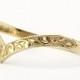Gold Wedding Band, Stacking Ring, Curved Wedding Band, Pointy Stacking Ring, 14k Gold Ring, Vintage Style Stacking Ring, Wedding Band Women
