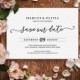 Save Our Date Wedding Template, Save the Date Printable, Editable File, Instant Download, Wedding Date Card, Digital PDF Template #030-201SD