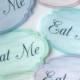 EAT ME Edible Alice in Wonderland Pastel Labels x18 M Wafer Rice Paper Wedding Cake Decorations Mad Hatter Tea Party Cupcake Toppers Cookies