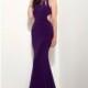 Purple Studio 17 12599 - Fitted Sleeveless Long Jersey Knit Open Back Sexy Dress - Customize Your Prom Dress