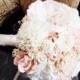 Blush Pink Ivory Sola Bouquet, Blush Wedding, Pale Pink Wedding, Alternative Bouquet, Rustic Shabby Chic, Bridal Accessories, Sola Flowers