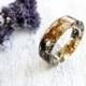Black ring gold rings for women alternative engagement ring pastel goth jewelry pagan ring dark purple moss jewelry nature jewelry terrarium