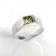 Gold and Silver Rising Sun Signet Ring - Small and Delicate Signet Ring