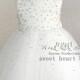 Ivory Flower Girl Dress - flower girl dress with beading-junior bridesmaid dress- Baby Dress - tulle Flower girl Dress -birthday party dress