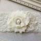 Ivory Chiffon Bridal Garter, wedding accessories, ivory bridal accessories, garters, ivory garters, single garter, single garters