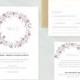 Printable Floral Wreath Wedding Invitation 