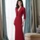 Fashion Nice Plus Size Bodice V-neck Montage By Mon Cheri Dress 212940 - Cheap Discount Evening Gowns