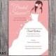 DIY Bridal Shower Invitation Template Editable Word File Instant Download Printable Invitation Bride Invitation Modern Chic Pink Invitations