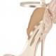 Chiara Butterfly Wing Ankle-Wrap Sandal, Gold