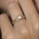 Diamond Ring Engagement, Emerald Diamond Engagement Ring with a Pave Diamond Eternity Ring, Wedding Set, 18k Solid Gold Diamond Ring Set