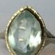 Vintage Aquamarine Ring. 14k Gold Art Deco Filigree Setting. 2+ Carat. Unique Engagement Ring. March Birthstone. 19th Anniversary. Estate