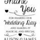 CUSTOM THANK YOU Wedding Stamp - Custom Thank You Wedding Stamp - card stamp,  personalized stamp, rubber stamp, tags stamp, 2"x3"  (cts28)