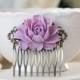 Lavender Hair Comb, Lavender Lilac Purple Wedding Hair Accessory, Bridal Hair Comb, Bridesmaid Gift, Bridal Hairpiece, Lilac Flower Comb