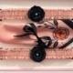 Pink Silk Garters, Boxed with Handkercheif