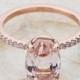 Rose Gold Diamond Engagement Ring Center Is A 10x8 Natural Olval Pink Morganite