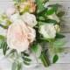 Boho Wedding Bouquet - Silk Wedding Bouquet, Peony Bouquet, Bridal Bouquet, Silk Bouquet, Pink, Peach, Cream, Greenery, Wedding Bouquet