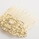 Bridal Hair Comb - Gold Hair Accessories - Bridal Gold Hair Accessories - Wedding Hair Jewelry - Wedding Hair pin - Gold head piece
