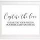 Wedding personalized hashtag sign-Help us capture the love wedding sign-Wedding social media elegant calligraphy sign-Printable Wedding Sign
