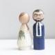 Wedding Cake Toppers Custom Peg Doll Wedding Cake toppers Wooden Dolls Goose Grease