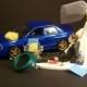 AUTO CAR Wash 2006 Subaru Impreza STI Wrx Blue Bride and Groom Funny Wedding Cake Topper Groom's Cake