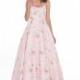 Angela and Alison Long Prom 61007 Light Pink/Floral,Baby Blue/Floral Dress - The Unique Prom Store