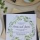 Printable Engagement Party Invitation, Engagement Party Invite, Engagement Dinner, DIY Printable, Watercolour Spring Green Wreath